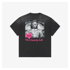 Saint Michael Pink Love Skeleton Graphic T-Shirt