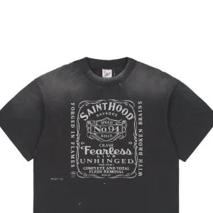 Saint Michael Whiskey Skull Graphic T-Shirt
