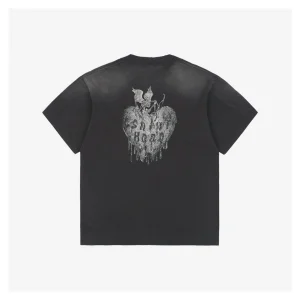 Saint Michael Whiskey Skull Graphic T-Shirt