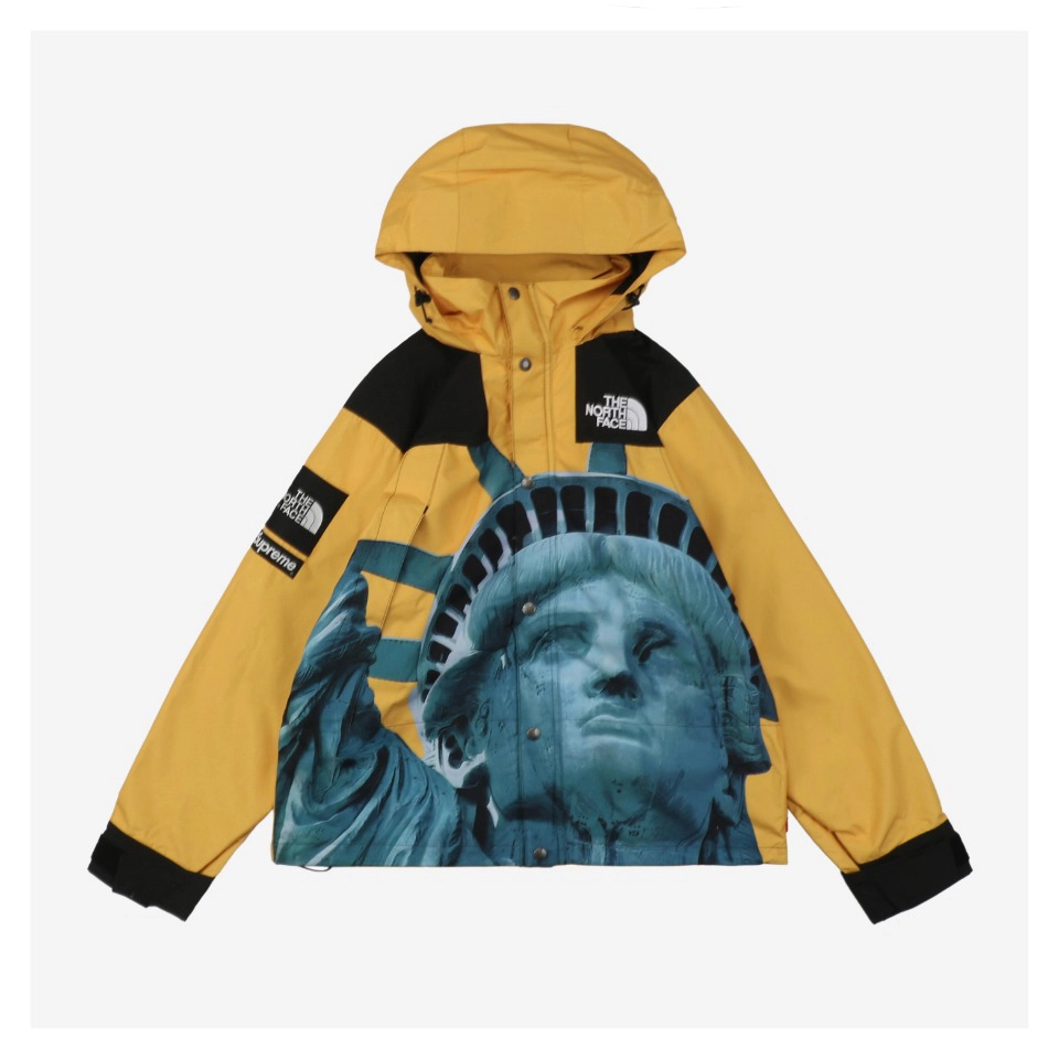 Sup x TNF Statue of Liberty Hooded Expedition Jacket Yellow