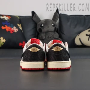 Trophy Room x Air Jordan 1 Retro Low OG SP 'Rookie Card - Away' Heels