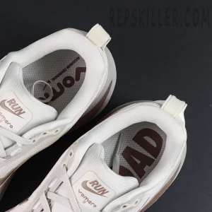 Nike Zoom Vomero 18 ‘Pale Ivory Red Sepia’ close-up of insoles with sepia-toned branding and tongue label