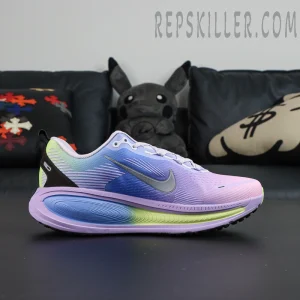 Nike Vomero 18 SE ‘Mood Ring Pack’ side view showing purple-to-blue gradient and ZoomX sole