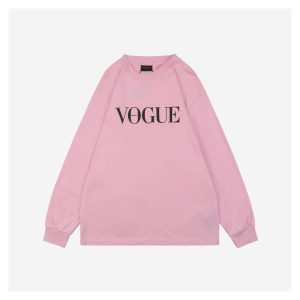 Balenciaga Vogue Graphic Print Shirt Pink