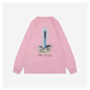 Balenciaga Vogue Graphic Print Shirt Pink