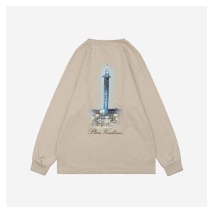 Balenciaga Vogue Graphic Print Shirt Beige