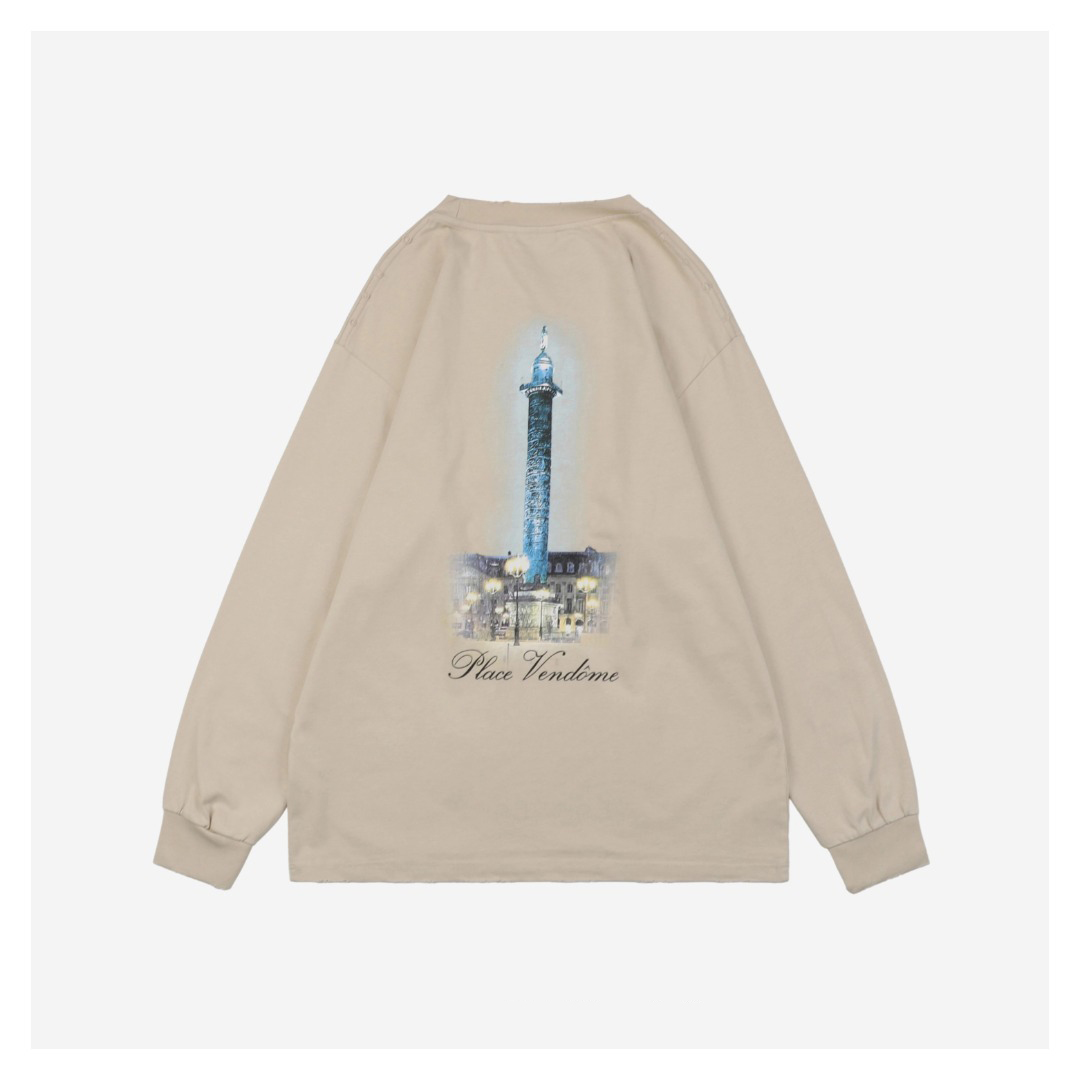 Balenciaga Vogue Graphic Print Shirt Beige