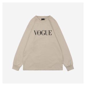 Balenciaga Vogue Graphic Print Shirt Beige