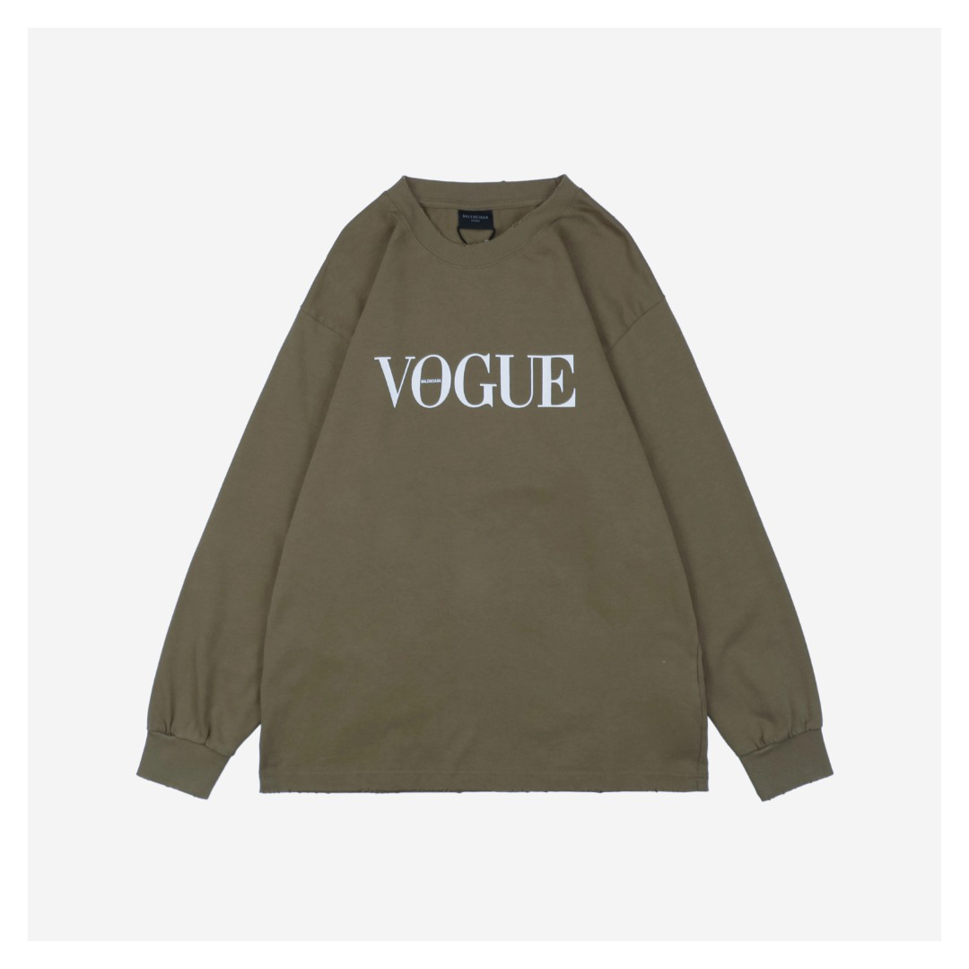 Balenciaga Vogue Graphic Print Shirt Green