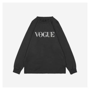 Balenciaga Vogue Graphic Print Shirt Black