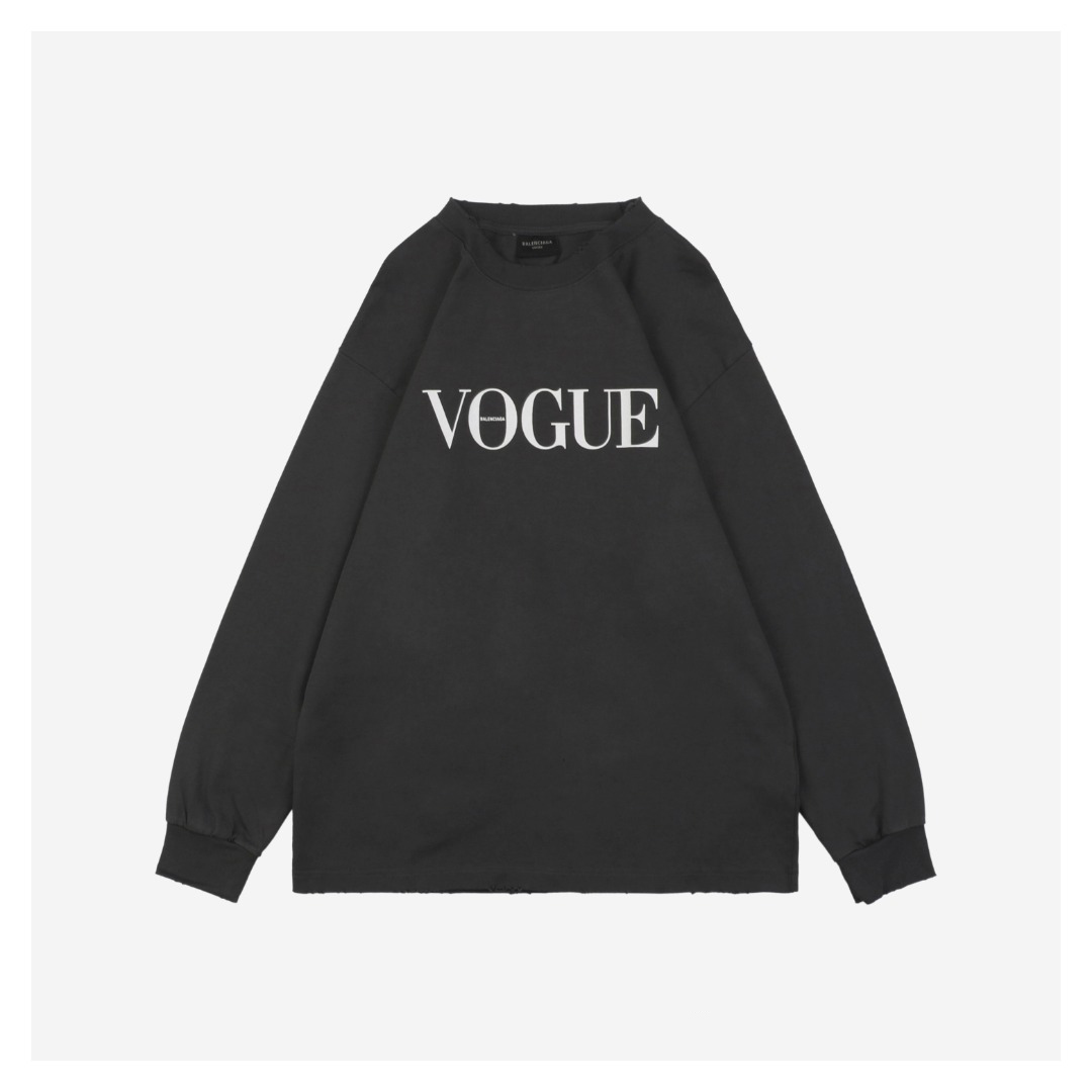 Balenciaga Vogue Graphic Print Shirt Black