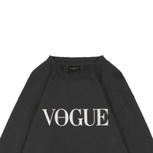 Balenciaga Vogue Graphic Print Shirt Black