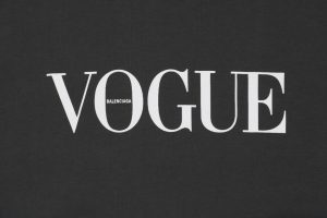 Balenciaga Vogue Graphic Print Shirt Black Front side Print