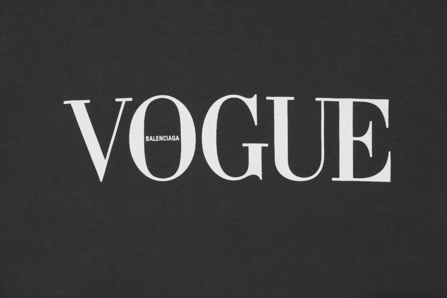 Balenciaga Vogue Graphic Print Shirt Black Front side Print