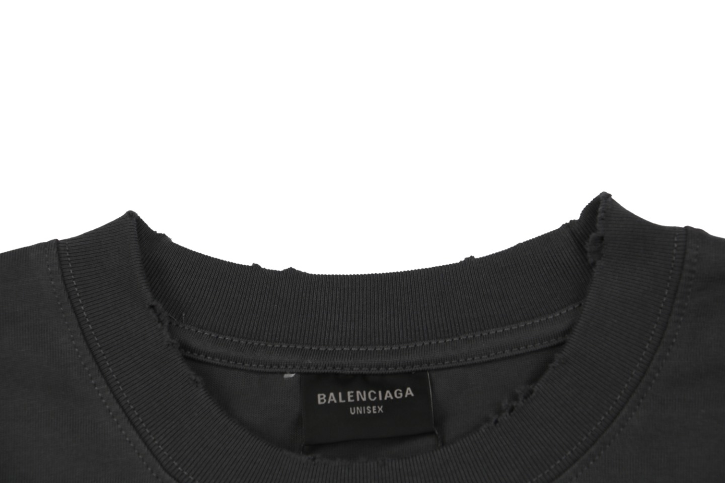 Balenciaga Vogue Graphic Print Shirt Black Neckline