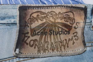 Acne Studios Double-Waist Printed Fake Denim Pants7.jpeg