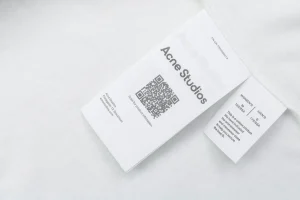Acne Studios Pocket Logo Print Shirt White Wash tag
