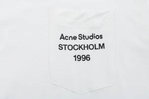 Acne Studios Pocket Logo Print Shirt White Pocket