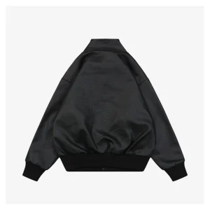 Adidas Faux Leather Embossed Track Jacket Back side