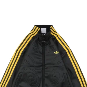 Adidas Faux Leather Embossed Track Jacket