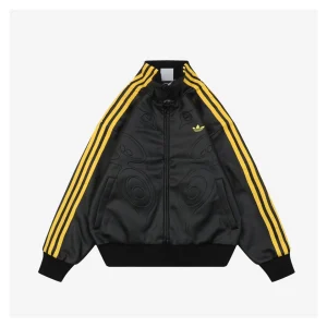 Adidas Faux Leather Embossed Track Jacket