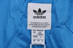 Adidas Three-Stripes Padded Flight Jacket Olive Green Logo tag