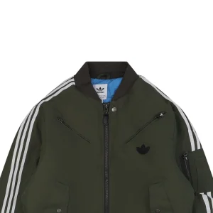 Adidas Three-Stripes Padded Flight Jacket Olive Green