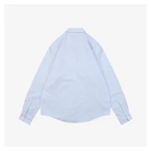 Ami Heart Embroidered Striped Shirt Back side