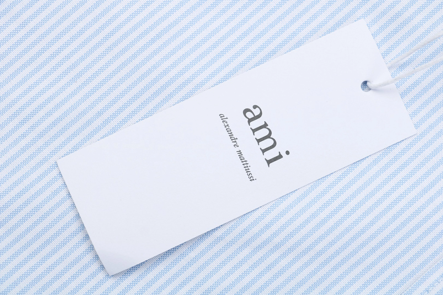 Ami Heart Embroidered Striped Shirt Logo tag