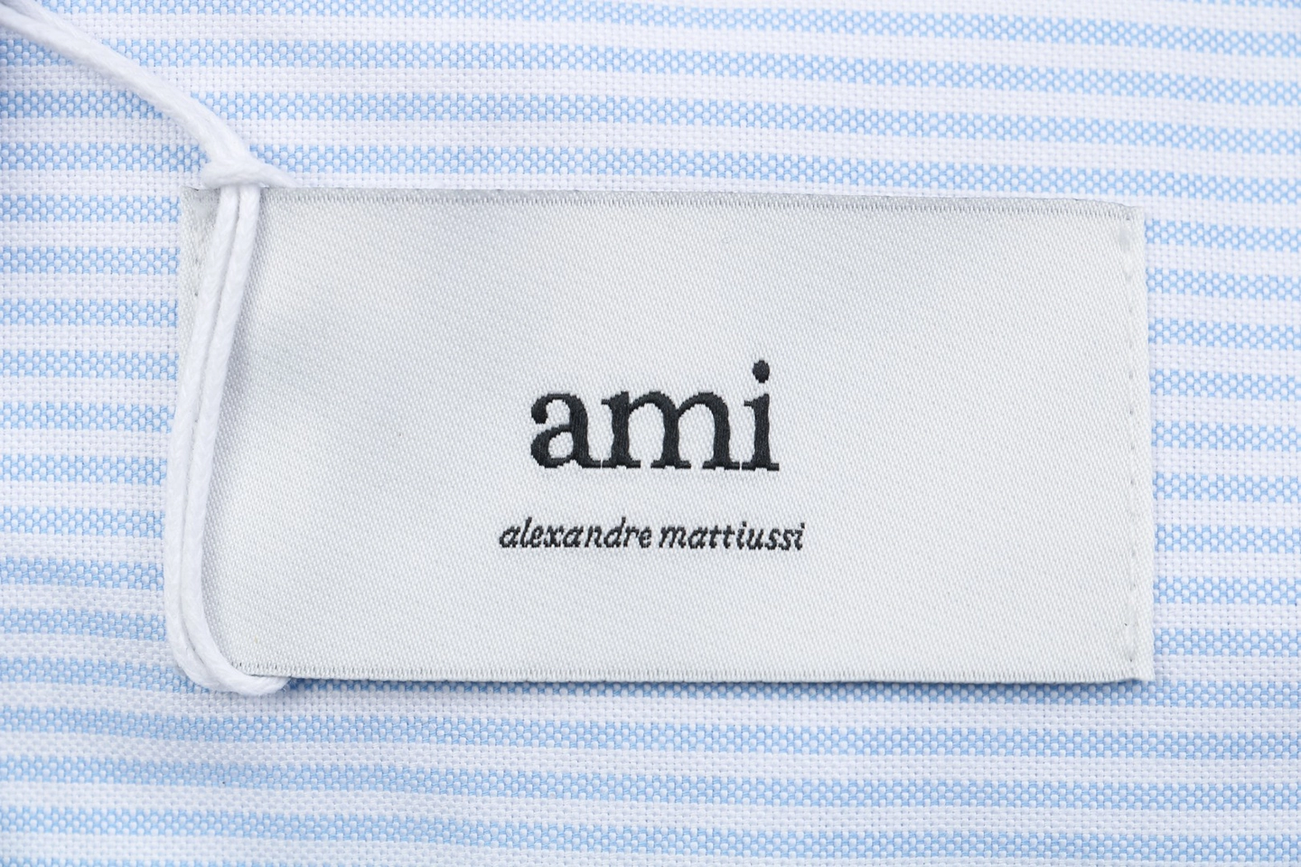 Ami Heart Embroidered Striped Shirt Logo tag