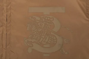 BBry BT Equestrian Knight Hooded Jacket Khaki Back side Logo