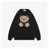 BBry Check Bear Embroidery Crewneck Sweatshirt (Black/White)