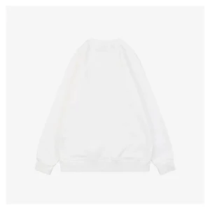 BBry Check Bear Embroidery Crewneck Sweatshirt White Back side
