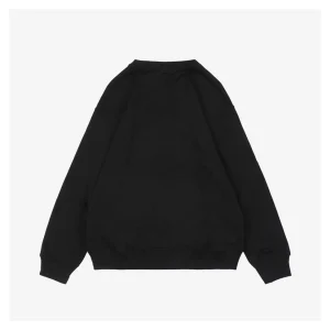 BBry Check Bear Embroidery Crewneck Sweatshirt Black Back side