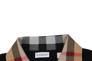 BBry Check Collar Polo Shirt Neckline