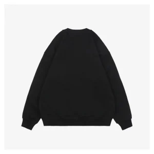 BBry Check Logo Patchwork Crewneck Sweatshirt Black Back side