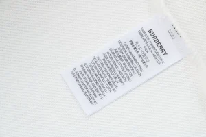 BBry Check Logo Patchwork Crewneck Sweatshirt White Wash tag