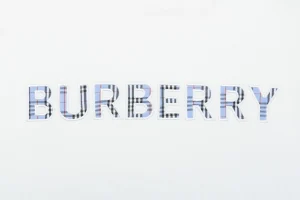 BBry Check Logo Patchwork Crewneck Sweatshirt White Logo