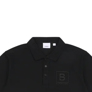 BBry Embroidered Box B Logo Polo T-shirt Black