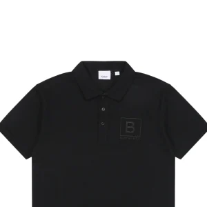 BBry Embroidered Box B Logo Polo T-shirt Black