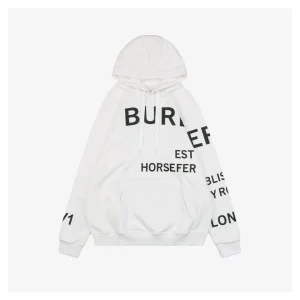 BBry Multi-letter Print Hoodie White