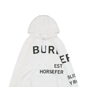 BBry Multi-letter Print Hoodie White