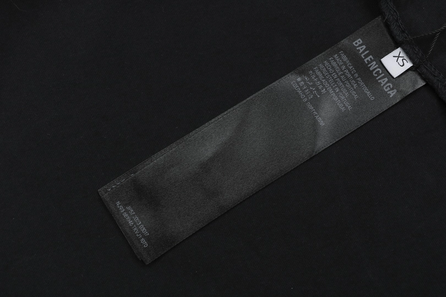 Balenciaga G Logo Arm Tape Print Shirt Wash tag