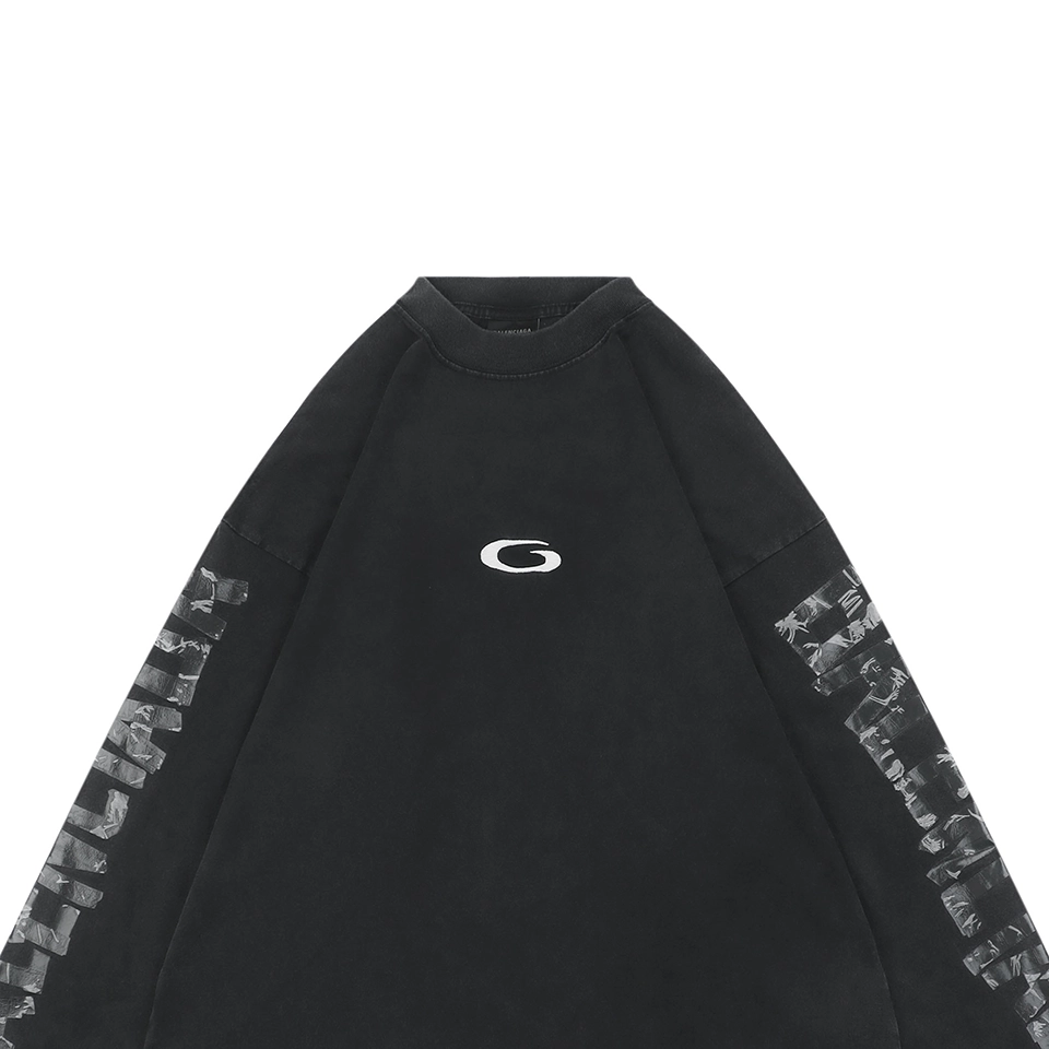 Balenciaga G Logo Arm Tape Print Shirt