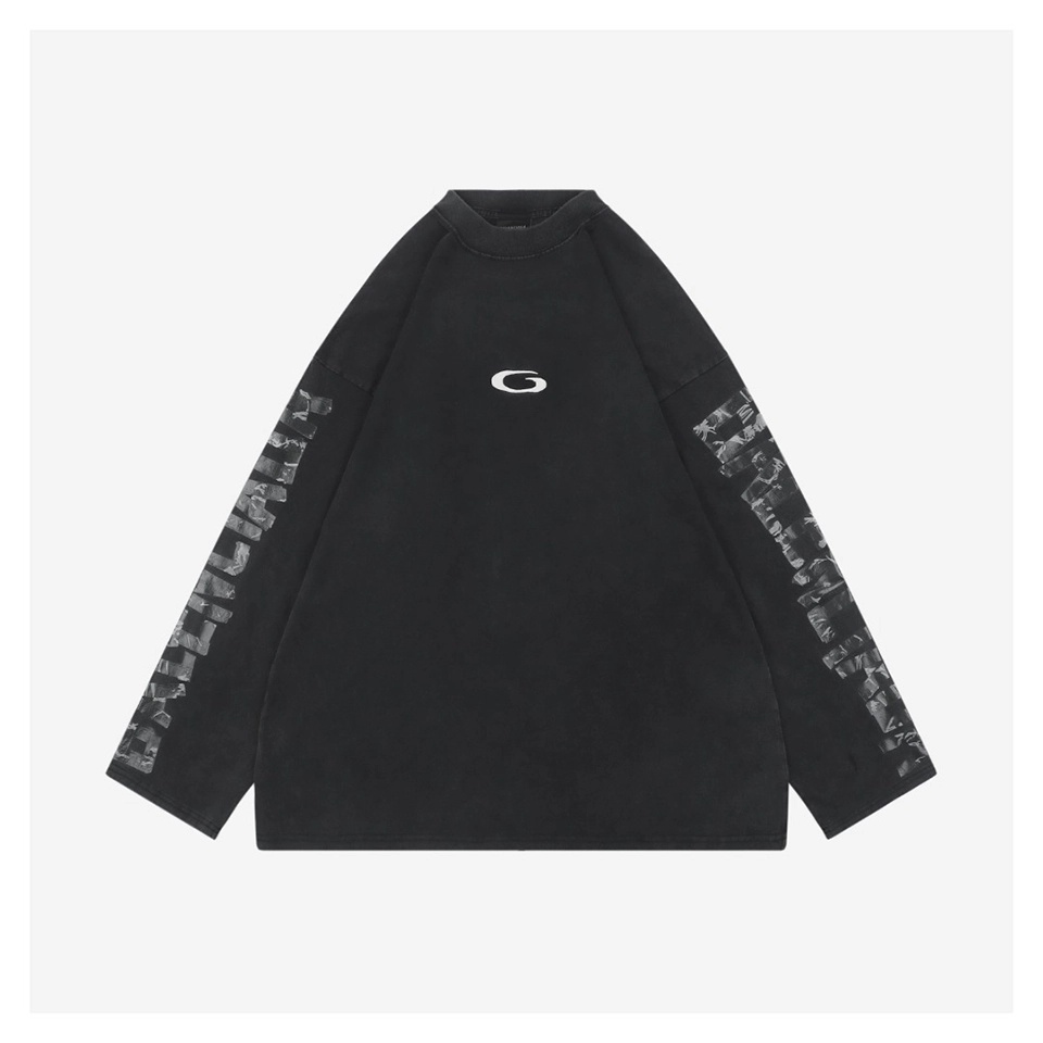 Balenciaga G Logo Arm Tape Print Shirt Front side