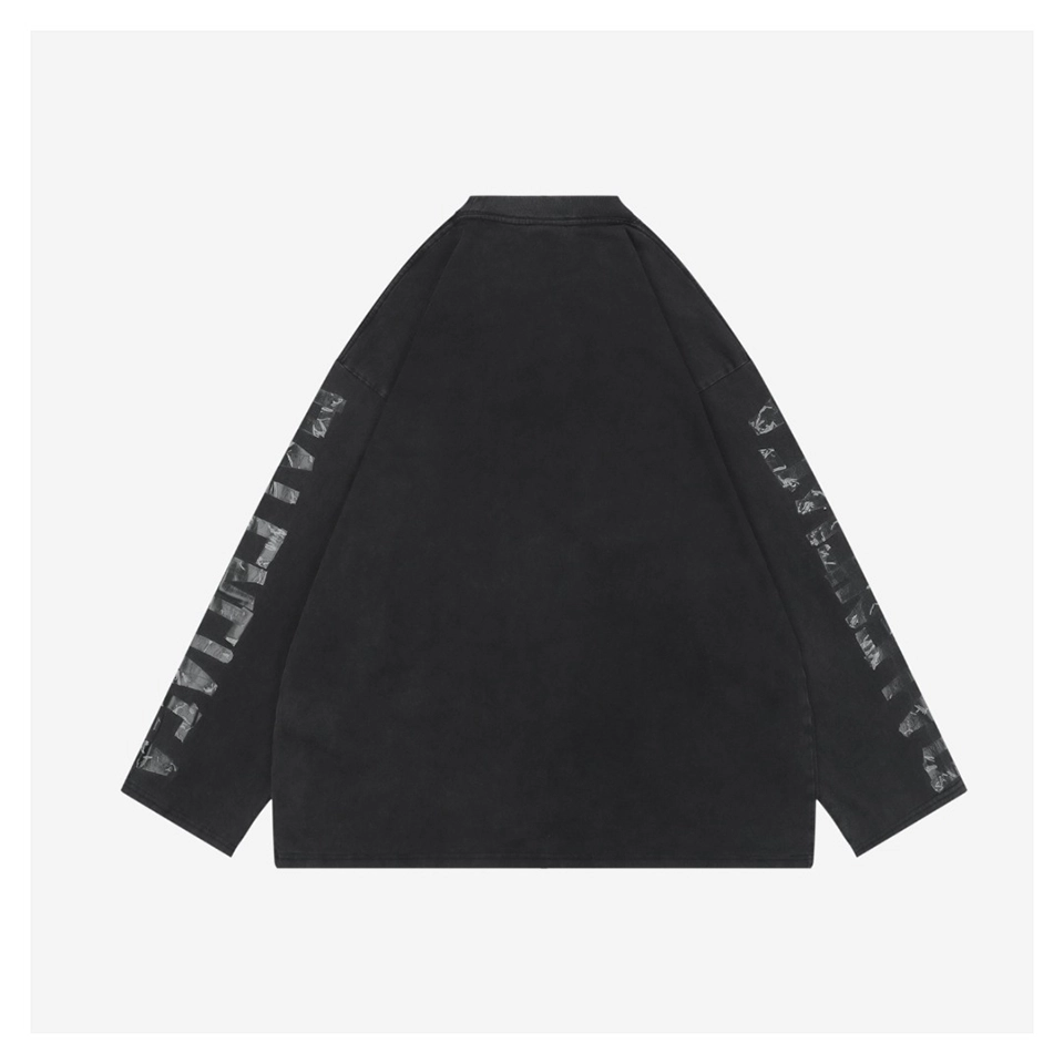 Balenciaga G Logo Arm Tape Print Shirt Back side