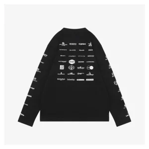 Balenciaga Multilogo Graphic Shirt Black Back side