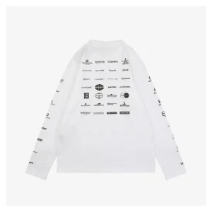 Balenciaga Multilogo Graphic Shirt White Back side