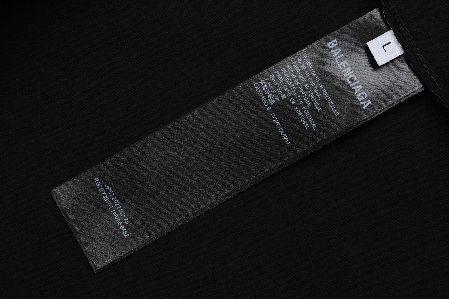 Balenciaga Paris Signature Print Shirt Wash tag