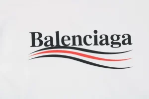 Balenciaga Political Wave Logo Crewneck Sweatshirt White